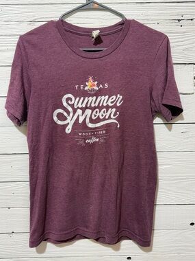 Bella Canvas Maroon/Burgundy 'Summer Moon' Short Sleeve Tee
